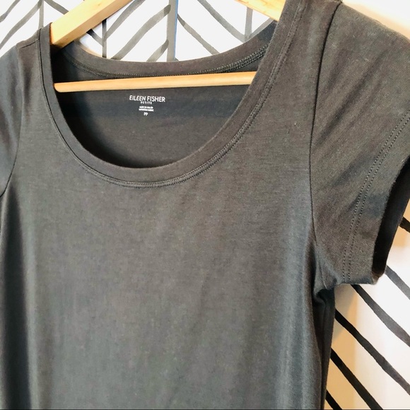 EILEEN FISHER | Gray Casual T-shirt Dress - Picture 3 of 9